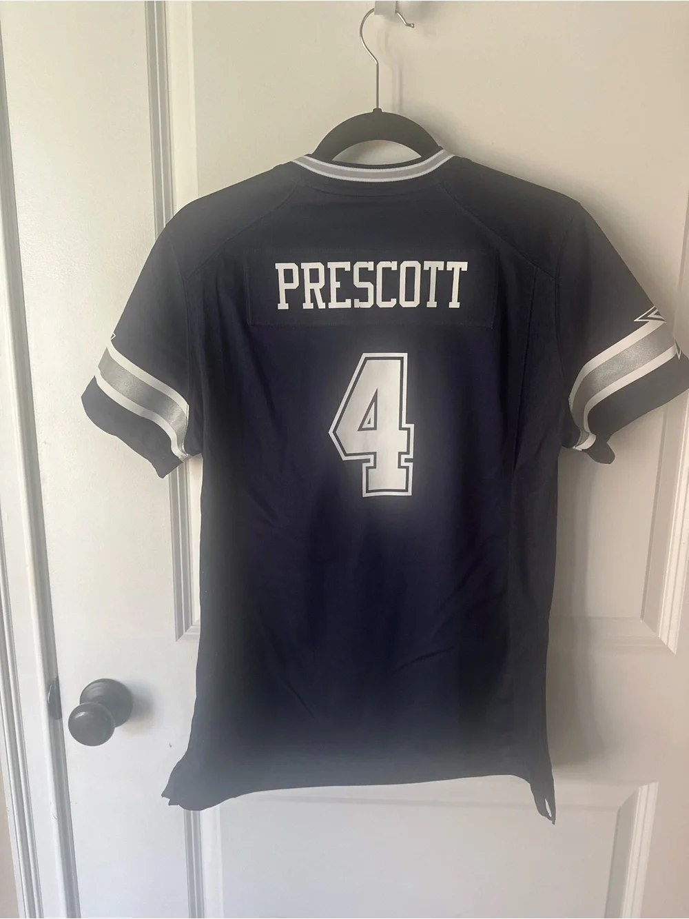 Nike on field large ladies Dallas Cowboys #4 dak Prescott Jersey - Navy & White